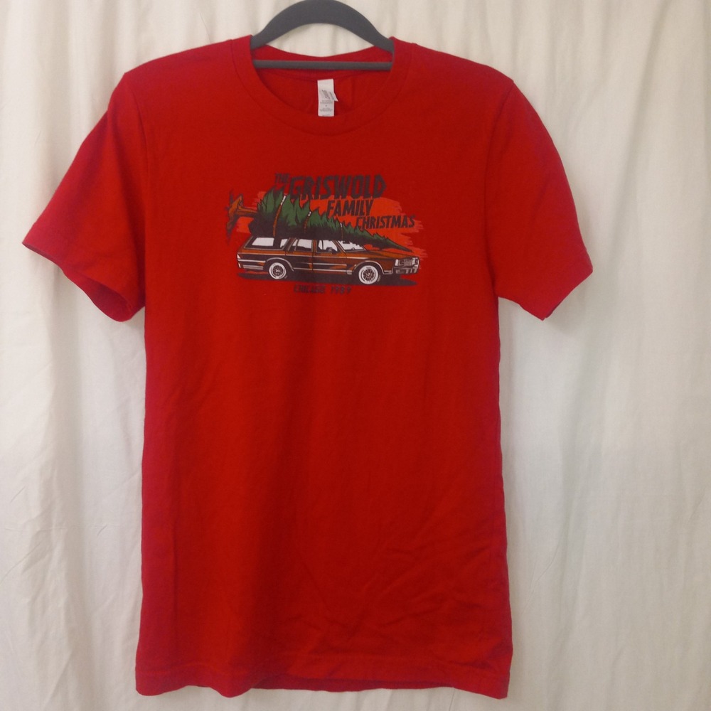 Canvas Griswold Family Christmas Red Graphic Tee T-Shirt‎ Size S Small